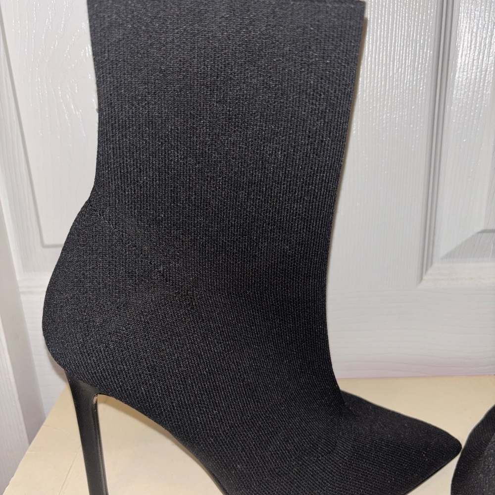 Express Black Heeled Boots for Women